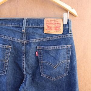 Levi’s 513 Men’s Slim Straight Jeans – Dark Blue Denim – Size 30x30